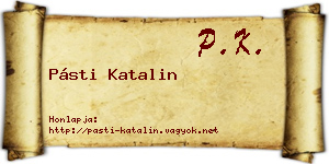 Pásti Katalin névjegykártya