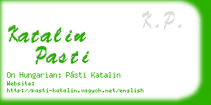 katalin pasti business card